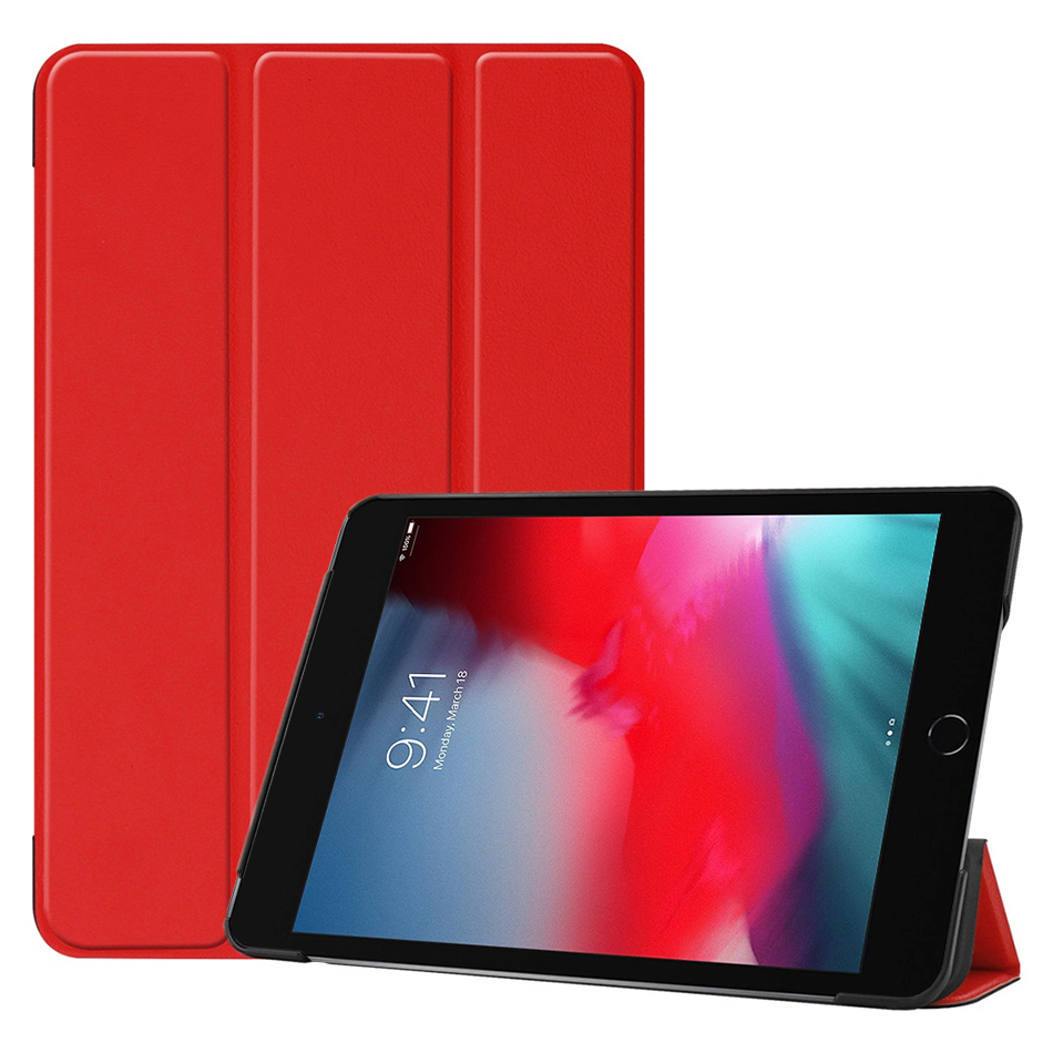 Protectores para Tablet  para Apple  iPad Mini 4 Funda flip cover tri-fold Rojo